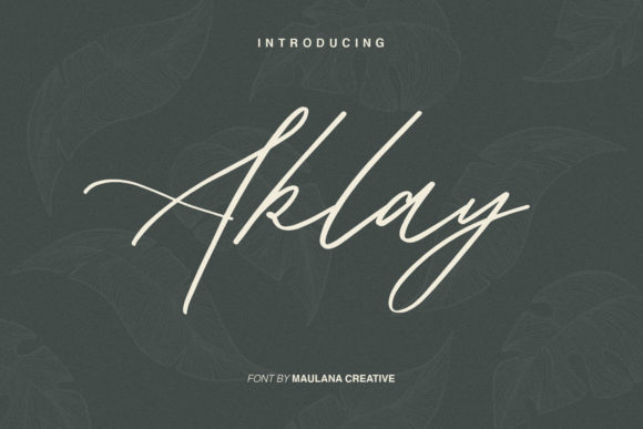 Aklay: A Script Font for Professional Branding