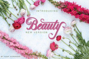 Beauty Pink Flowers Font for Business